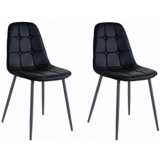 Jídelní židle Titte (SET 4 ks), černá