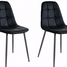 Jídelní židle Titte (SET 4 ks), černá - 1