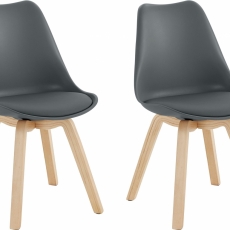 Jídelní židle Troa (SET 2 ks), antracitová - 1