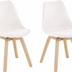 Jídelní židle Troa (SET 2 ks), bílá - 1