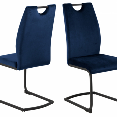 Jídelní židle Ulla (SET 2 ks), tmavě modrá - 1