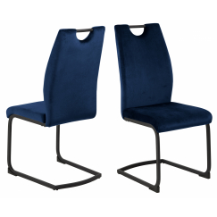 Jídelní židle Ulla (SET 2 ks), tmavě modrá