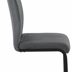 Jídelní židle Ulla (SET 2ks), samet, tmavě šedá - 6