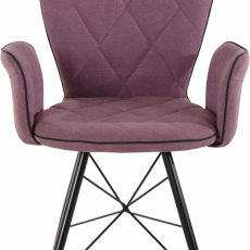 Jídelní židle Viole (SET 2 ks), antracitová / růžová - 2