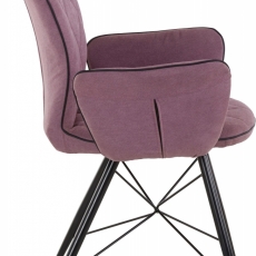 Jídelní židle Viole (SET 2 ks), antracitová / růžová - 3
