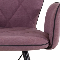 Jídelní židle Viole (SET 2 ks), antracitová / růžová - 6