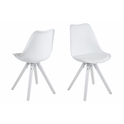 Jídelní židle Wanita (SET 2 ks), bílá - 1
