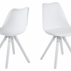 Jídelní židle Wanita (SET 2 ks), bílá - 1