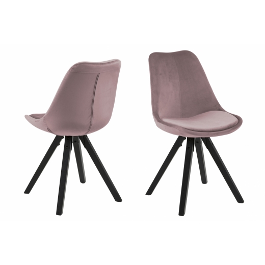 Jídelní židle Wanita (SET 2 ks), růžová - 1