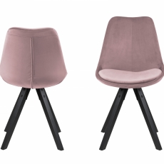 Jídelní židle Wanita (SET 2 ks), růžová - 2
