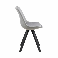 Jídelní židle Wanita (SET 2 ks), tmavě šedá / černá - 2