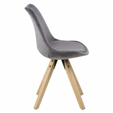 Jídelní židle Wanita (SET 2 ks), tmavě šedá / dub - 3
