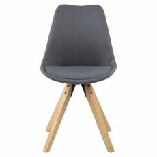 Jídelní židle Wanita (SET 2 ks), tmavě šedá / dub - 2