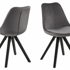 Jídelní židle Wanita (SET 2 ks), tmavě šedá - 1