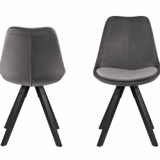 Jídelní židle Wanita (SET 2 ks), tmavě šedá - 2