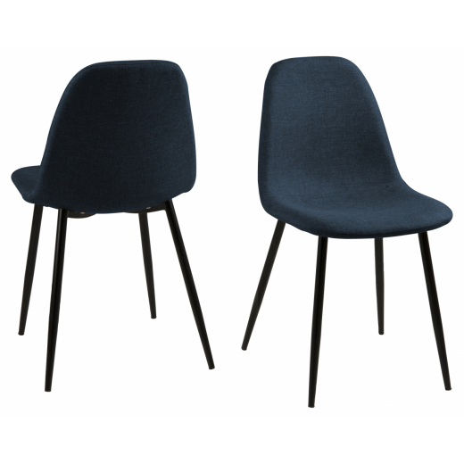 Jídelní židle Wilma (SET 4 ks), tmavě modrá - 1