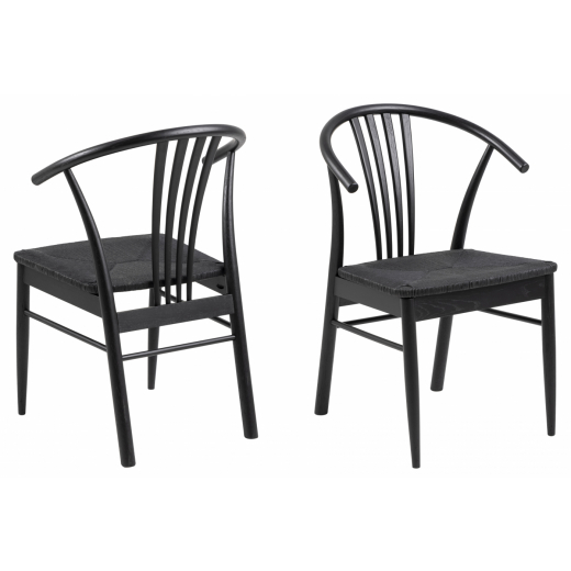 Jídelní židle York (SET 2 ks), černá - 1