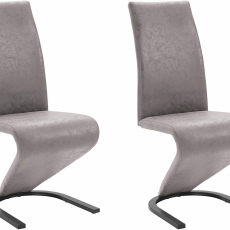 Jídelní židle Zapi (SET 2 ks), světle šedá - 1