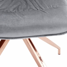 Jídelní židle Zara (SET 2 ks), světle šedá - 5