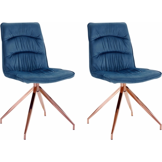 Jídelní židle Zara (SET 2 ks), tmavě modrá - 1