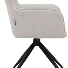 Jídelní židle Zaria (SET 2 ks), textil, krémová - 3