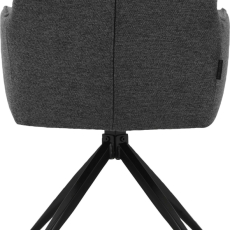 Jídelní židle Zaria (SET 2 ks), textil, tmavě šedá - 5