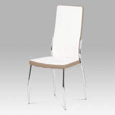 Jídelní židle Zoja, bílá/cappuccino - 1
