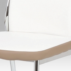 Jídelní židle Zoja, bílá/cappuccino - 5