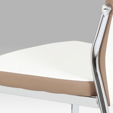 Jídelní židle Zoja, bílá/cappuccino - 7