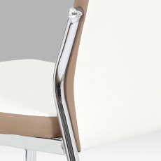 Jídelní židle Zoja, bílá/cappuccino - 8