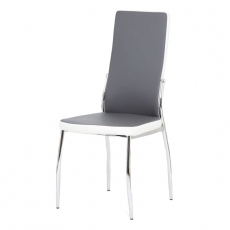 Jídelní židle Zoja, šedá/bílá - 1