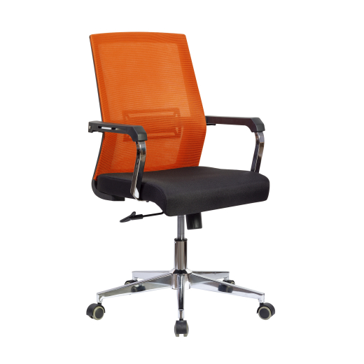 Kancelářká židle Roma, textil, černá / červená - 1