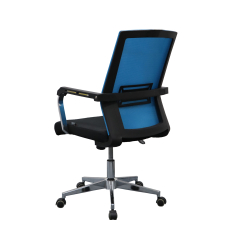 Kancelářká židle Roma, textil, černá / modrá - 3