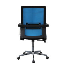 Kancelářká židle Roma, textil, černá / modrá - 5