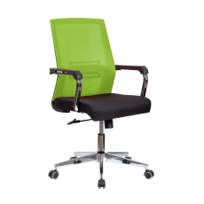 Kancelářká židle Roma, textil, černá / zelená - 1