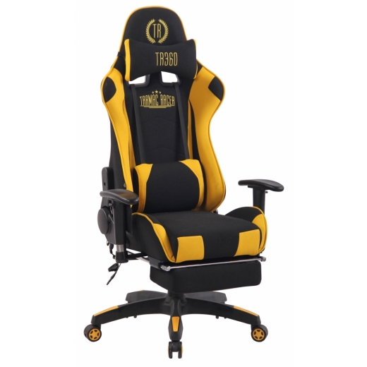 Kancelárska stolička Adelin, čierna / žltá - 1