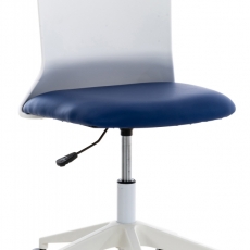 Kancelárska stolička Apolda, syntetická koža, modrá - 1