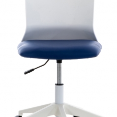 Kancelárska stolička Apolda, syntetická koža, modrá - 2