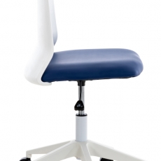 Kancelárska stolička Apolda, syntetická koža, modrá - 3