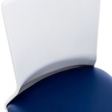 Kancelárska stolička Apolda, syntetická koža, modrá - 5