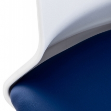 Kancelárska stolička Apolda, syntetická koža, modrá - 6