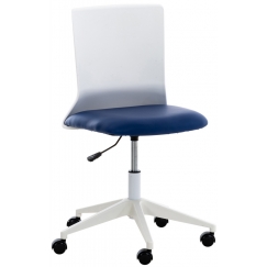 Kancelárska stolička Apolda, syntetická koža, modrá