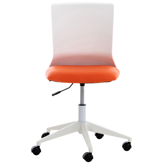 Kancelárska stolička Apolda, syntetická koža, oranžová - 1