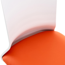 Kancelárska stolička Apolda, syntetická koža, oranžová - 4