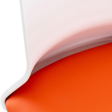 Kancelárska stolička Apolda, syntetická koža, oranžová - 6