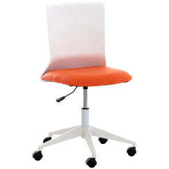 Kancelárska stolička Apolda, syntetická koža, oranžová