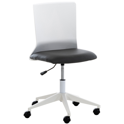 Kancelárska stolička Apolda, syntetická koža, šedá - 1