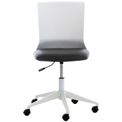 Kancelárska stolička Apolda, syntetická koža, šedá