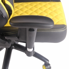 Kancelárska stolička Banny, čierna / žltá - 6