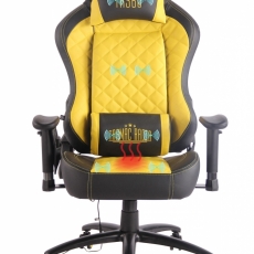 Kancelárska stolička Banny, čierna / žltá - 9